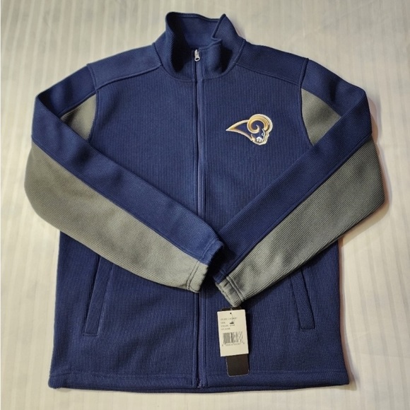 NWT NFL Mens Rams Zip-Up Jacket. Med - Picture 1 of 11